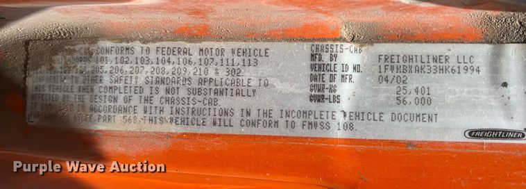 image for item LG9209 2003 Freightliner Business Class M2  dump truck