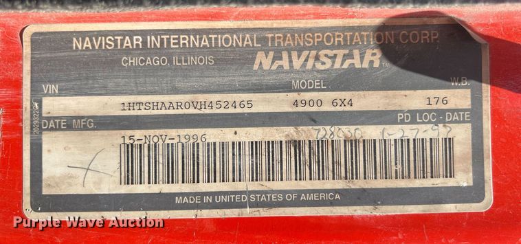 image for item LG9223 1997 International 4900  dump truck