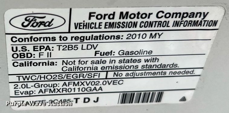 image for item LI9710 2010 Ford Fusion SE