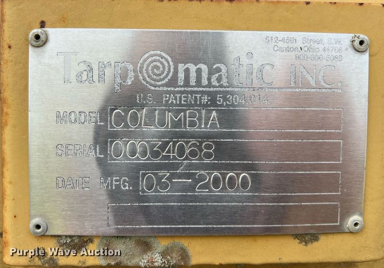 image for item LI9786 2000 Tarpomatic Columbia  tarp system