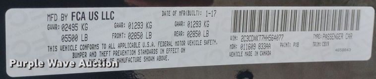 image for item LL9150 2017 Dodge Charger Police