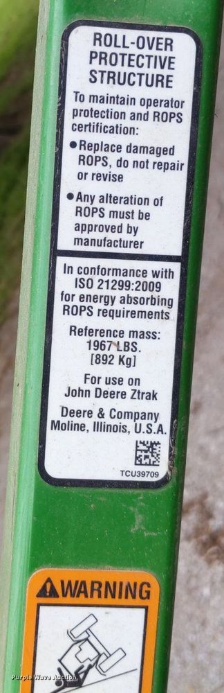 image for item LL9222 2017 John Deere Z955M EFI  ZTR lawn mower