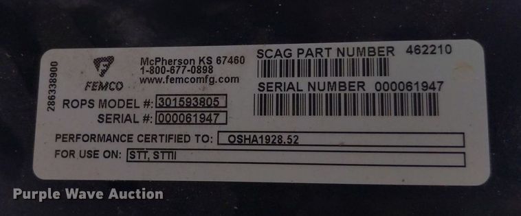 image for item LL9224 Scag Turf Tiger II  ZTR lawn mower