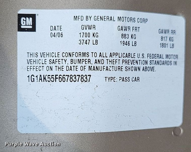 image for item LR9271 2006 Chevrolet Cobalt LS