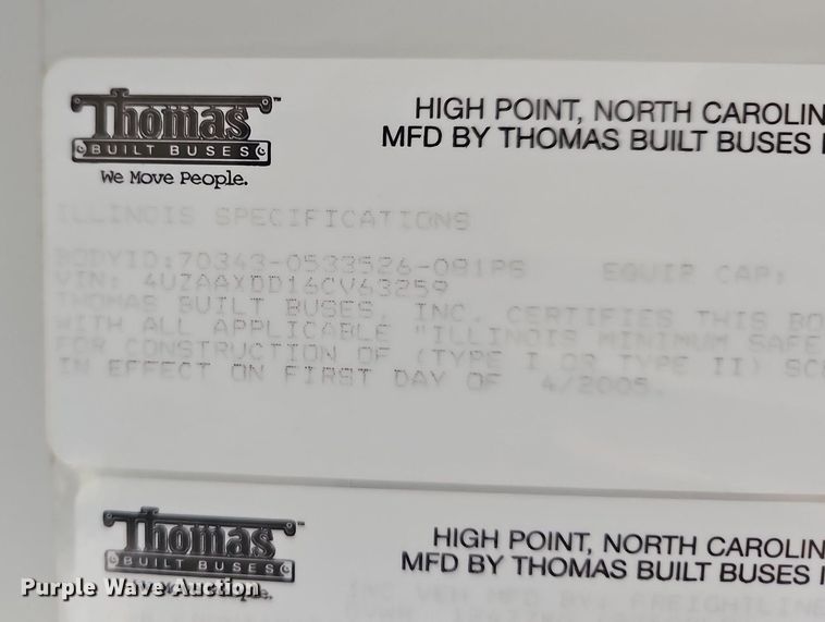 image for item LW9653 2006 Thomas  school bus