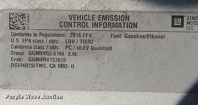 image for item LX9623 2016 Chevrolet Impala Police Cruiser