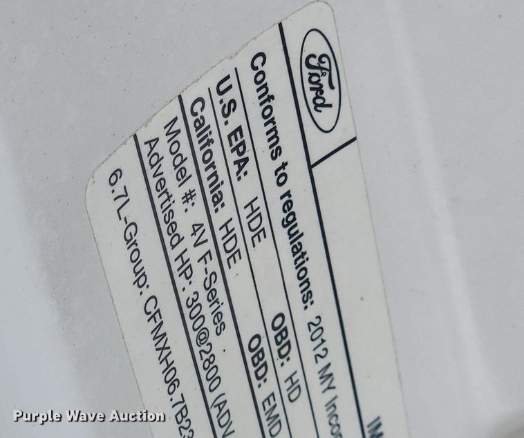 image for item LX9625 2012 Ford F550 Super Duty XL  dump flatbed truck