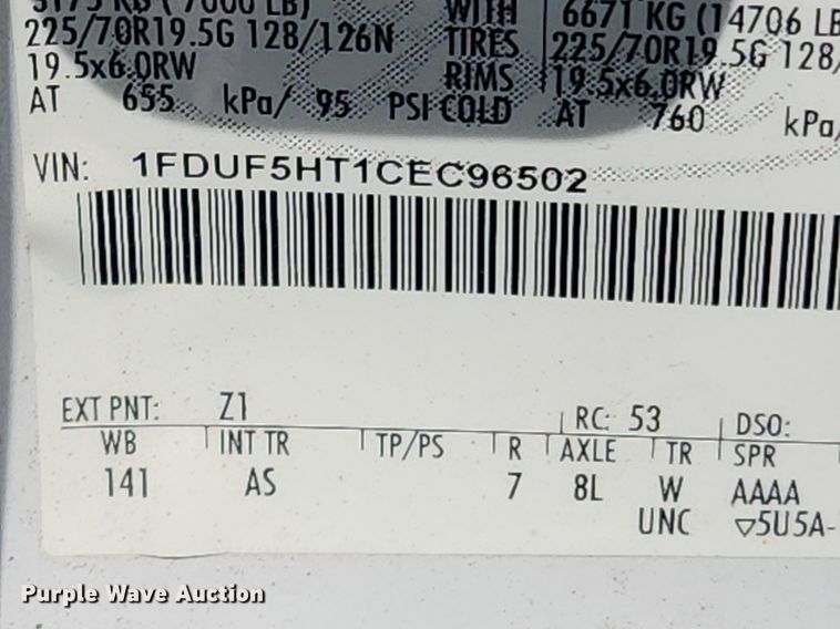 image for item LX9625 2012 Ford F550 Super Duty XL  dump flatbed truck