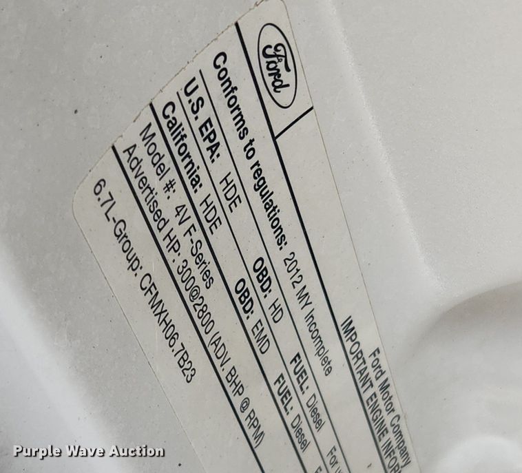 image for item LX9626 2012 Ford F550 Super Duty XL  dump flatbed truck