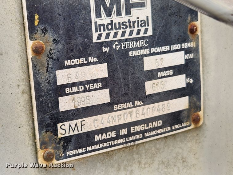 image for item LX9691 1996 Massey Ferguson 640  landscape tractor