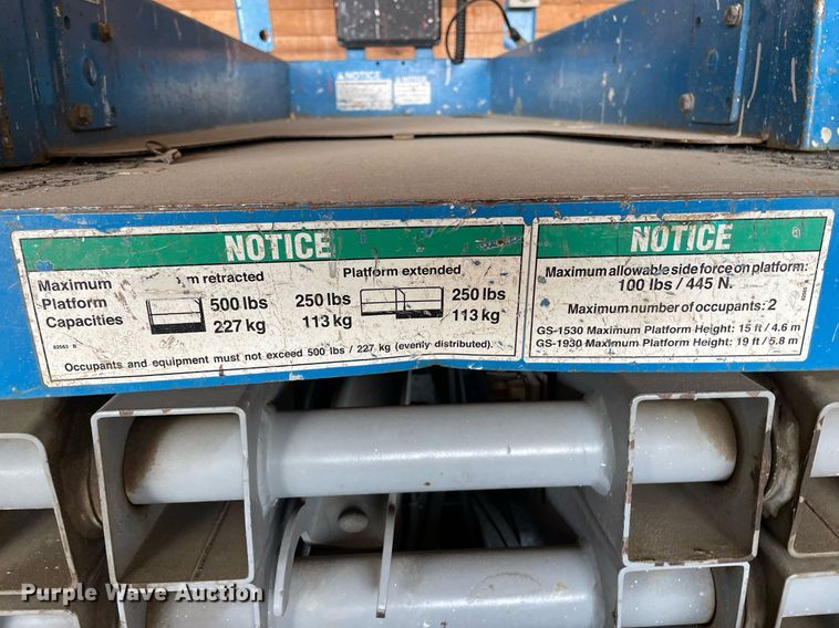 image for item LY9622 Genie GS-1930  scissor lift