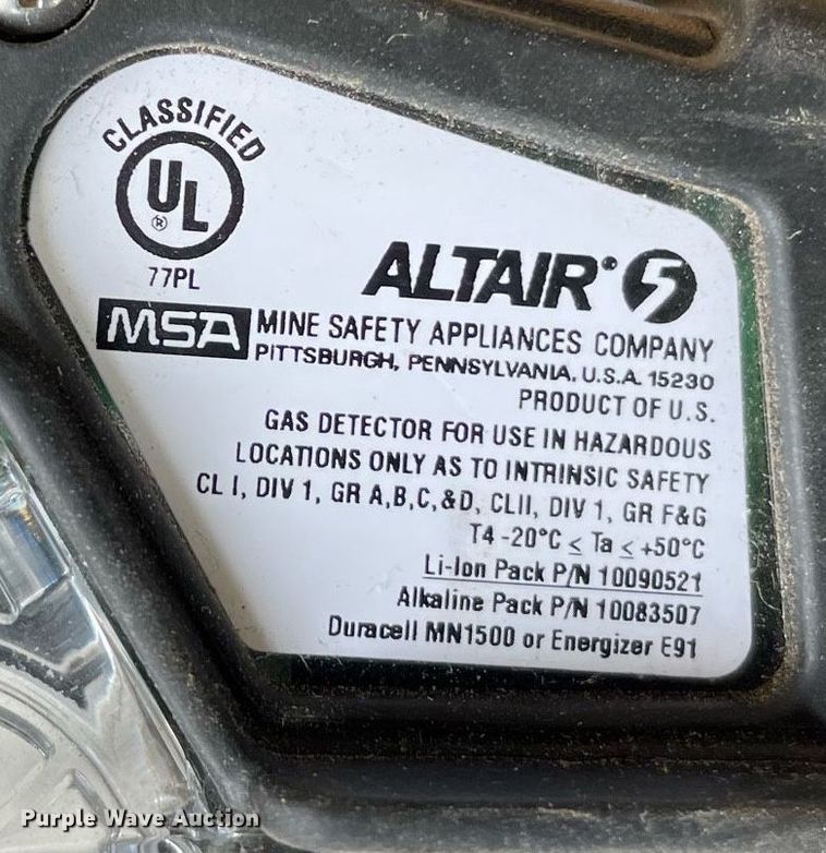 image for item LY9643 (2) MSA Altair 5 gas detectors