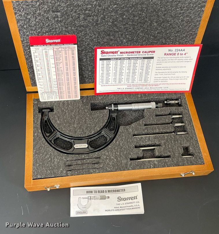 image for item LY9651 Starrett  micrometer caliper