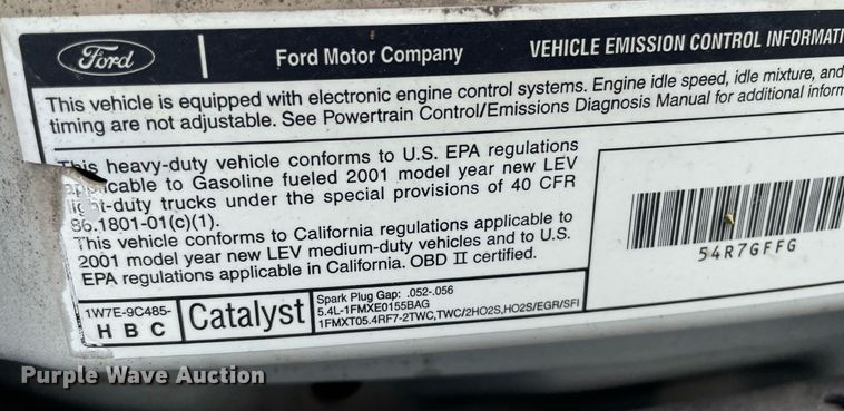 image for item LY9656 2001 Ford Econoline E250  van