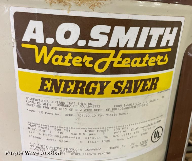 image for item LY9662 (2) electric water heaters