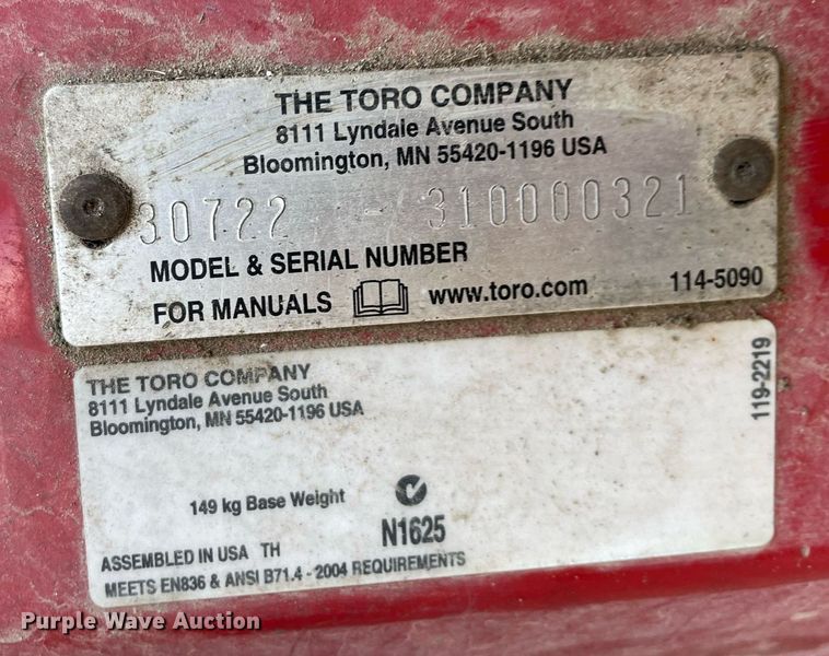 image for item LY9664 Toro  mower deck