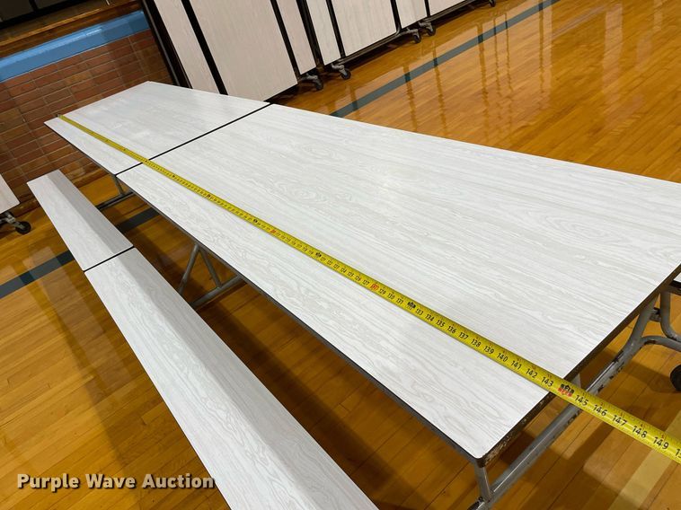 image for item LY9766 (7) Hamilton Industries folding lunchroom tables