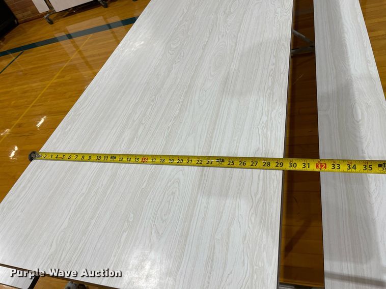 image for item LY9766 (7) Hamilton Industries folding lunchroom tables