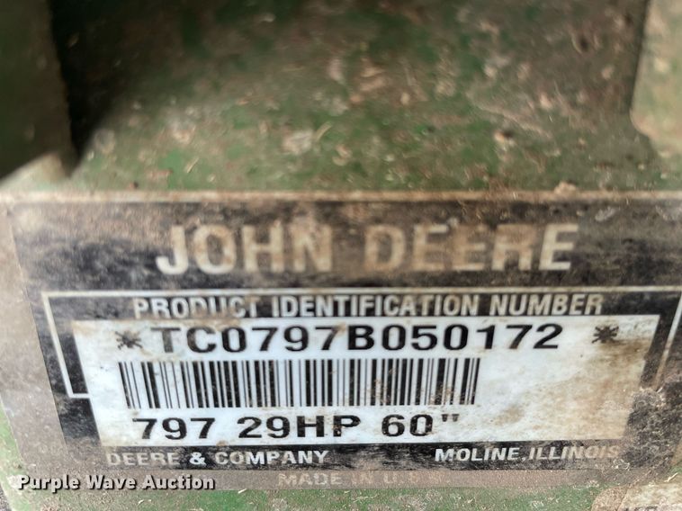 image for item LY9776 John Deere 797  ZTR lawn mower