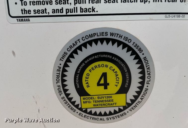 image for item LY9780 2000 Yamaha Wave Runner SUV 1200  personal watercraft