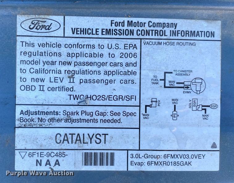 image for item MG9882 2006 Ford Taurus