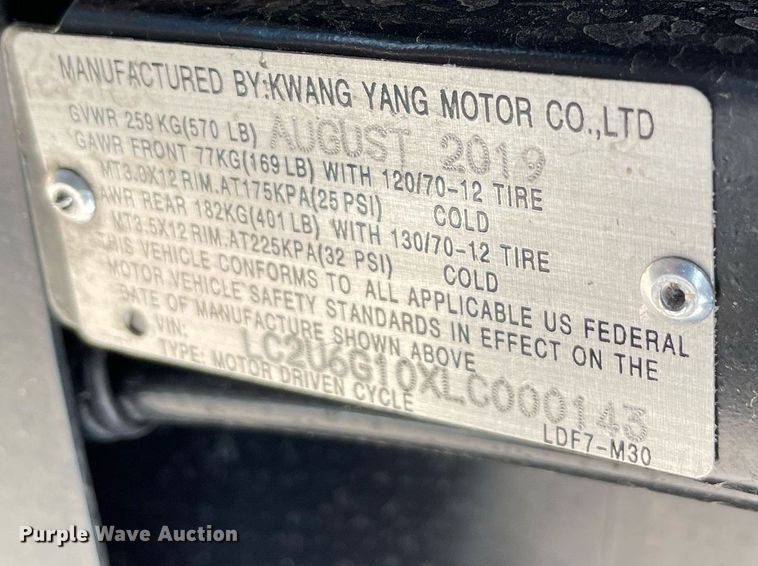 image for item MY9054 2020 Kymco Agility 50  Scooter