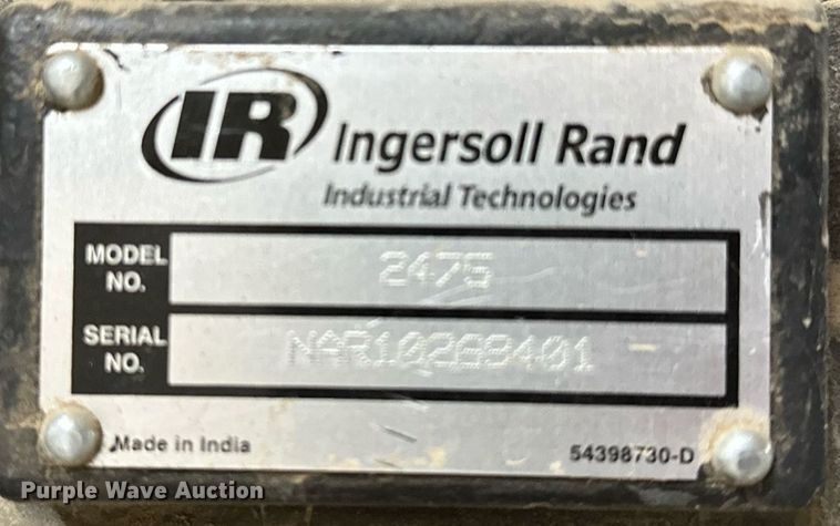 image for item OG9117 2016 Ingersoll Rand  air compressor