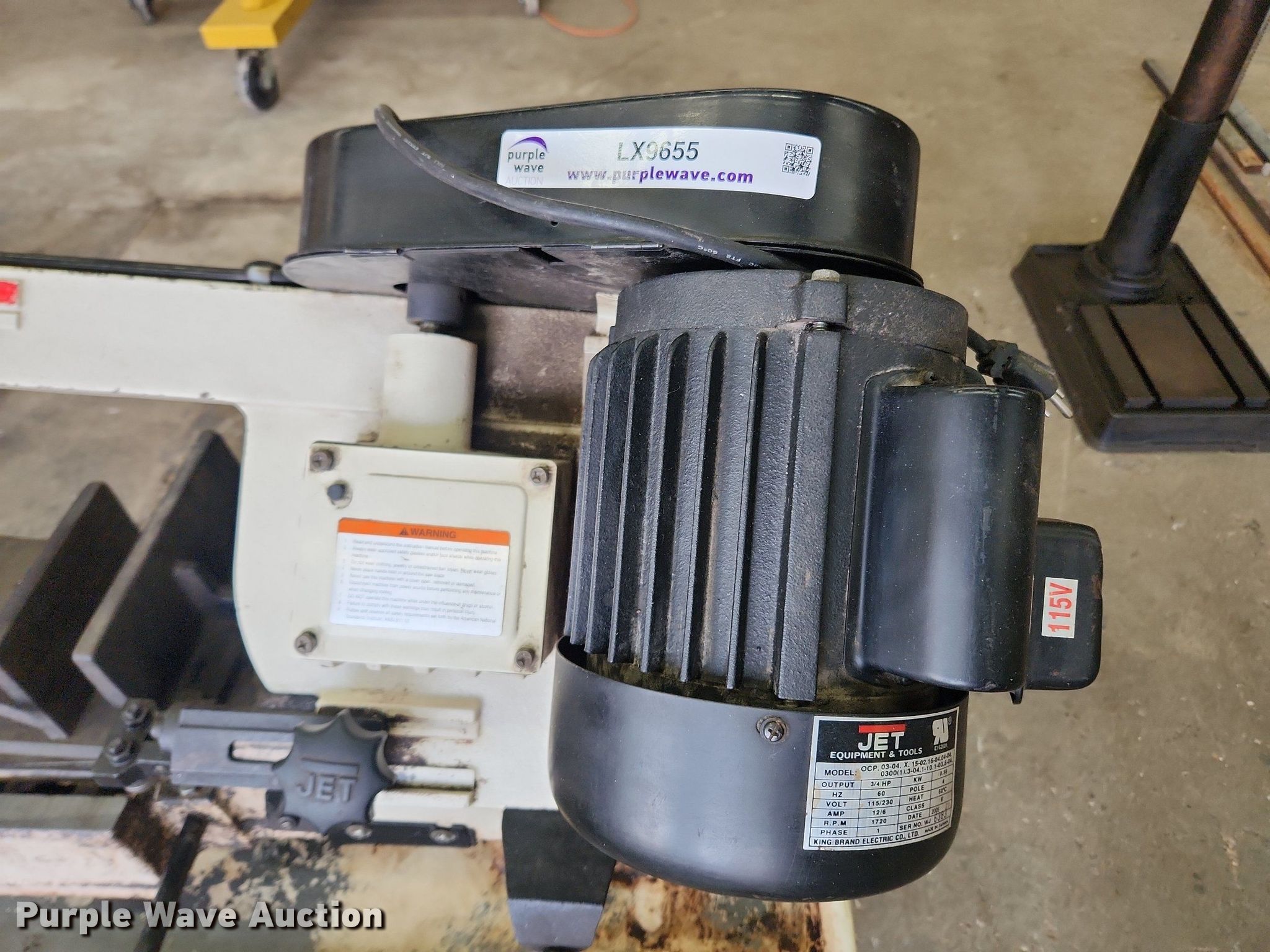 Jet HVBS7MW band saw in Union, MO Item LX9655 sold Purple Wave