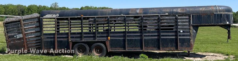 image for item DL3767 1990 Kiefer Built  livestock trailer