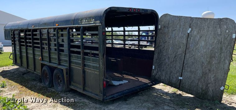image for item DL3767 1990 Kiefer Built  livestock trailer