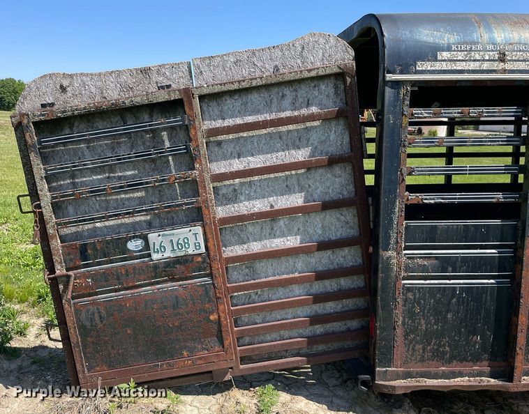 image for item DL3767 1990 Kiefer Built  livestock trailer