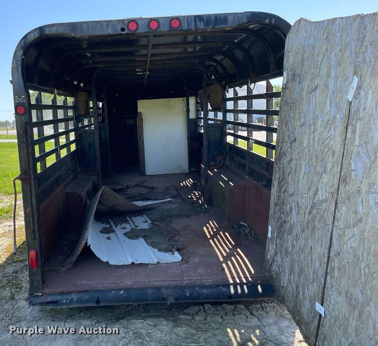 image for item DL3767 1990 Kiefer Built  livestock trailer