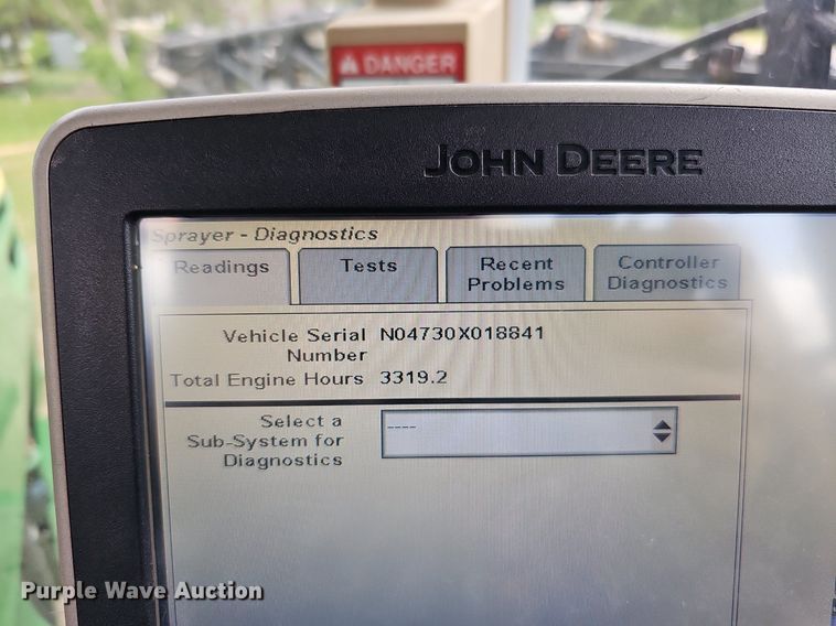 image for item DO2703 2012 John Deere 4730  sprayer