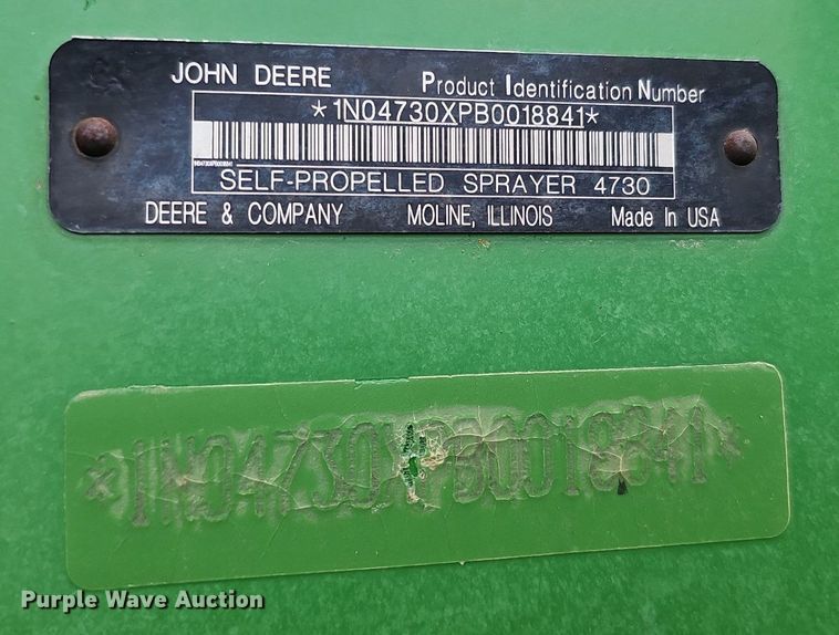image for item DO2703 2012 John Deere 4730  sprayer