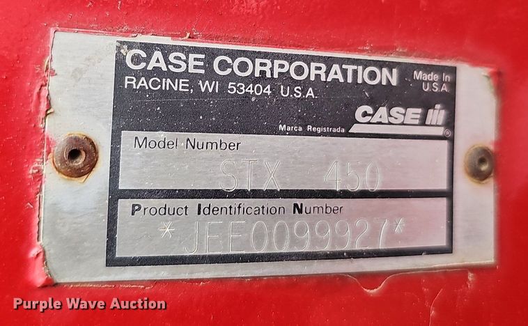 image for item DO2726 2002 Case IH STX450  4WD tractor