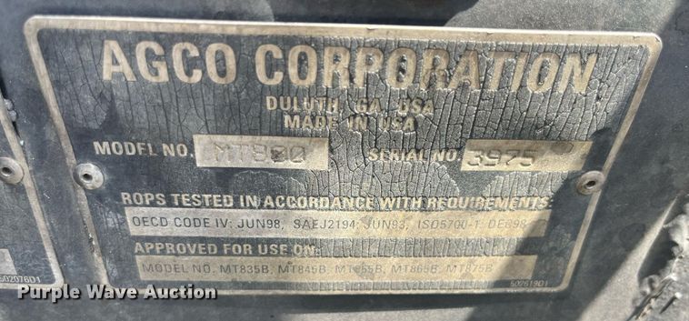 image for item DP0496 2006 Caterpillar Challenger MT865B  tractor