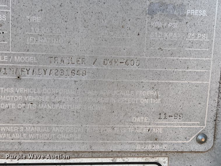 image for item DR5695 2000 Wilson DWH-400  grain trailer