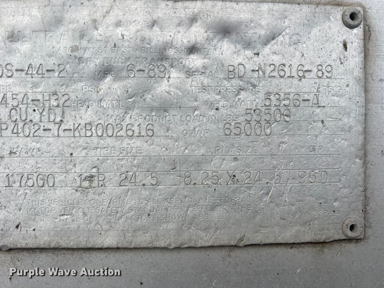 image for item DR5715 1989 Beall BABDS-44-2  bottom dump trailer