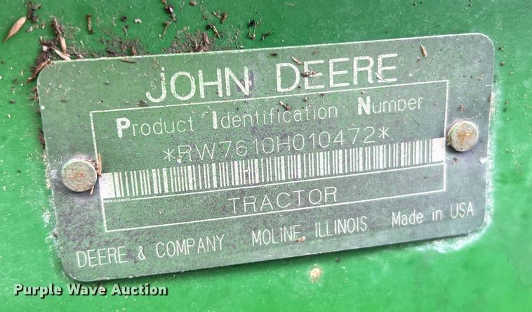 image for item II9034 1998 John Deere 7610  MFWD tractor