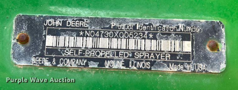 image for item II9109 2009 John Deere 4730  sprayer