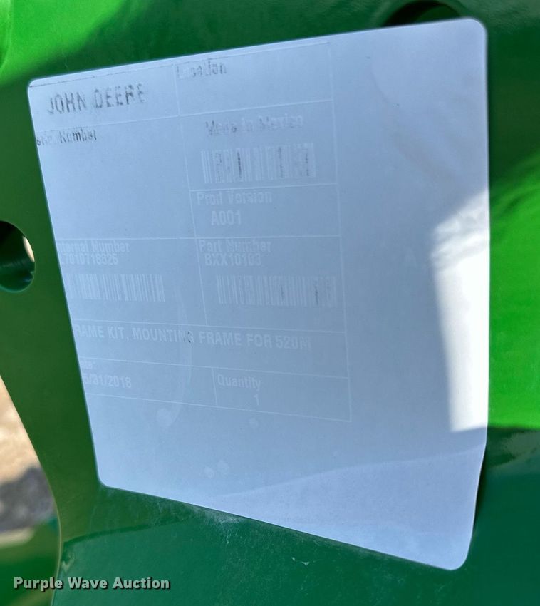 image for item KL9036 2018 John Deere  mounting frame kit