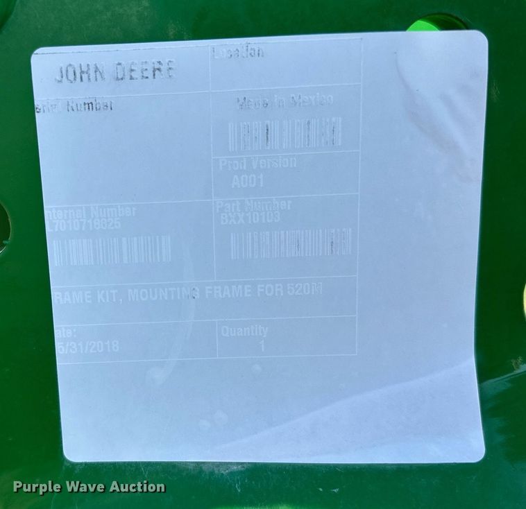 image for item KL9036 2018 John Deere  mounting frame kit