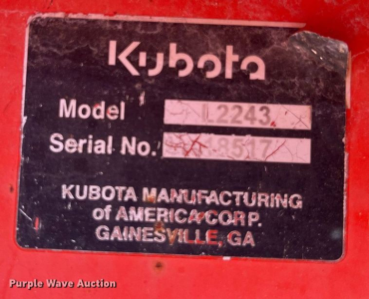 image for item LA9993 Kubota L3430D  MFWD tractor