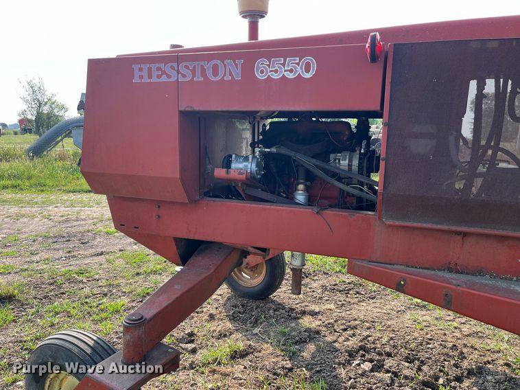 image for item LB9014 1982 Hesston 6550  swather / windrower