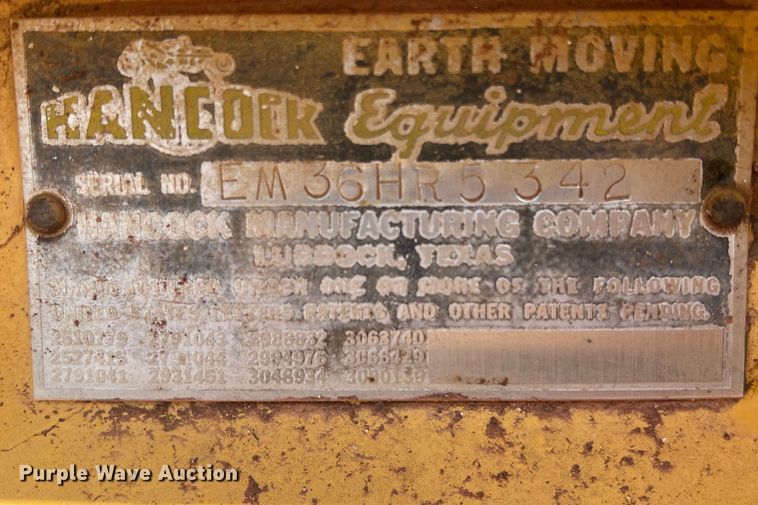 image for item LB9366 Hancock  elevating scraper