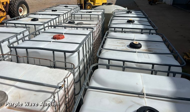 image for item LB9371 (13) 500 gallon poly tanks