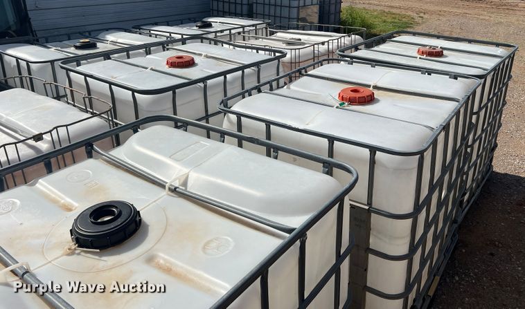 image for item LB9371 (13) 500 gallon poly tanks