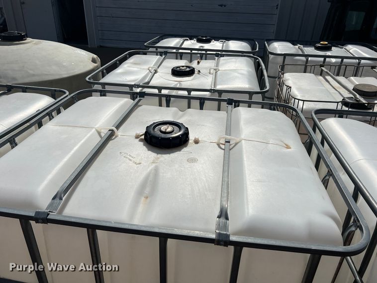 image for item LB9371 (13) 500 gallon poly tanks