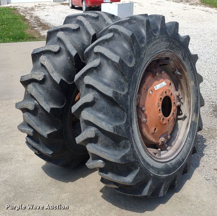 image for item LL9175 (2) 13.6-28 wheels and tires