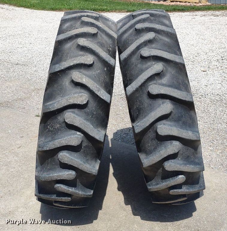 image for item LL9175 (2) 13.6-28 wheels and tires